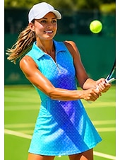 halpa Naisten mekko-Naisten Kaltevuus Tennismekko Urheilumekko Tennispoolomekko Hihaton Urheilullinen Neljänneksen postinumero Elastinen Hikeä siirtävä Hengittävä Lentopallo Tennis Golf Sänkyjen avaus poolokaulus Hameet