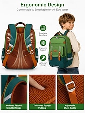 preiswerte Kinder- und Teenager-Rucksäcke-Ergonomischer Schulrucksack für Kinder mit Brustgurt wasserdichter großer Rucksack für Grundschüler zur Schule