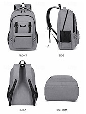 baratos Mochilas de Faculdade-Mochila escolar masculina impermeável, bolsa para laptop de grande capacidade com vários compartimentos, mochila resistente de poliéster com faixa refletora, mochila de viagem multicolorida para