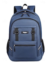 baratos Mochilas de Faculdade-Mochila escolar masculina impermeável, bolsa para laptop de grande capacidade com vários compartimentos, mochila resistente de poliéster com faixa refletora, mochila de viagem multicolorida para