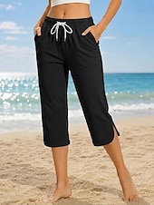 preiswerte Sportliche Shorts-Damen Caprihose Lässig Wadenlang Natürliche Taille Einfach Komfort Hohe Elastizität Urlaub Blau Violett Dunkelblau Pfauenblau Sommer Frühling Normale Passform