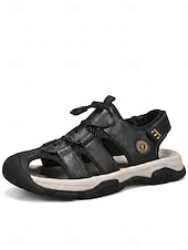 preiswerte Männer-Men's Beach Vacation Fisherman Sandals, Adjustable Strap Outdoor Walking Shoes, Comfortable Non-Slip Sandals for Resort, Seaside, Travel