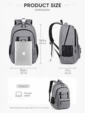 baratos Mochilas de Faculdade-Mochila escolar masculina impermeável, bolsa para laptop de grande capacidade com vários compartimentos, mochila resistente de poliéster com faixa refletora, mochila de viagem multicolorida para