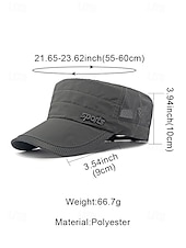 abordables Sombreros de hombre-Gorra militar de malla transpirable para hombre, de secado rápido, de poliéster, ajustable, para actividades al aire libre, verano, pesca, senderismo, viajes, golf, varios colores.