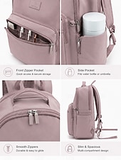 economico Zaini per Università-Zaino minimalista per laptop da donna zaino scolastico e da lavoro leggero e idrorepellente con grande tasca frontale per college viaggi e pendolarismo quotidiano