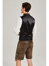 billige Trachten vest-Oktoberfest Trachten-vest Tradisjonell bayersk vest Broderi Høy krage Kinesisk Krave Tysk Alpint Arv Enger Herre Karneval Ølfestivalen Tradisjonell stil klut