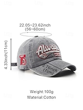 cheap Men's Hats-Men's Washed Cotton Baseball Cap, Adjustable Summer Hat, Lightweight Casual Travel Outdoor Hat, Vintage Urban Style, Multi-Color Cotton Cap for Summer Wear