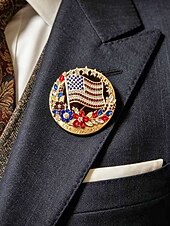  Męskie Broszka Stop Flaga Ameryki Elegancja Moda Dzień Niepodległości