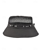 voordelige Herenhoeden-Ademende mesh bucket hat voor heren, lichtgewicht zomerzonnehoed van polyester met verstelbare pasvorm, pet voor buitenactiviteiten zoals vissen, wandelen en reizen, boonie hat met UV-bescherming,