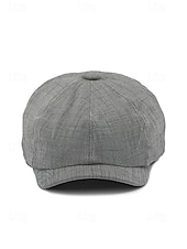 abordables Sombreros de hombre-Gorra ligera de verano para hombre, gorra de estilo newsboy de poliéster y algodón transpirable con ajuste elástico, gorra plana clásica para conducir, ideal para golf, viajes y actividades al aire