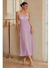 abordables Édition soignée-Femmes Ligne A Ensembles de robes 2 pièces avec veste Robe de Cocktail Robe d'invité de mariage Longueur thé Col Rond Sans manches Manche 3/4 Élégant Quotidien Semi-Formel avec Chiffon Maille florale