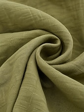 baratos Coleção de Linho Premium-Calça lanterna feminina de linho orgânico com cintura elástica e bolsos.
