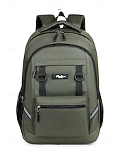 baratos Mochilas de Faculdade-Mochila escolar masculina impermeável, bolsa para laptop de grande capacidade com vários compartimentos, mochila resistente de poliéster com faixa refletora, mochila de viagem multicolorida para