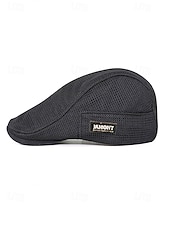 cheap Men's Hats-Men's Breathable Mesh Flat Cap Hat, Adjustable Polyester Summer Hat, Lightweight Casual Classic Travel Headwear, Multi-Color Summer Outdoor Sun Protection Cap