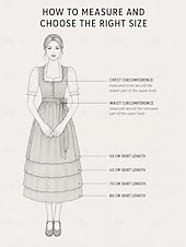 cheap Dirndl Dresses-Oktoberfest Dirndl Dress Midi Length Sequins Embroidered with Pockets Balconette Neckline Maid Bavarian German Alpine Wiesn Women's Carnival Beer Festival Traditional Style Cloth Without Blouse (70CM)