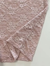  Mulheres Tops de renda Renda Com Transparência Floral Gráfico Elegante Moda Manga Curta Gola Redonda Tops regulares Casual Branco Preto Rosa Verão Primavera