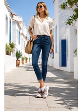 abordables Zapatillas de mujer-Zapatillas sin cordones con estampado de mariposas vibrantes para mujer con colchón de aire: zapatos de punto transpirables para caminar para ejercicio ligero y salidas informales