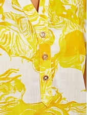 halpa Rento kukkainen mekko-graafisen taiteen mustang-pellavamainen midi-mekko