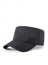 baratos Chapéus Masculinos-Boné militar masculino respirável de secagem rápida, leve, em poliéster perfurado, ajustável, disponível em várias cores, ideal para viagens de verão, caminhadas, pesca, golfe e camping. &amp;uso diário