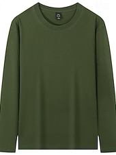  Dames 100% Katoen Pullover Dagelijks Lange mouw Strakke ronde hals Casual Wit Zwart Leger Groen Hemelsblauw Donkergroen Lente, Herfst, Winter, Zomer