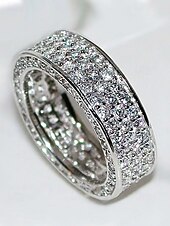 voordelige Heren sieraden-Luxe herenring van legering met strass-steentjes en diamantlook, brede, opvallende modering in verschillende maten voor feesten, bruiloften, banketten, avondjes uit en formele avondkleding.