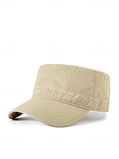 baratos Chapéus Masculinos-Boné militar masculino respirável de secagem rápida, leve, em poliéster perfurado, ajustável, disponível em várias cores, ideal para viagens de verão, caminhadas, pesca, golfe e camping. &amp;uso diário