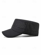 baratos Chapéus Masculinos-Boné militar masculino respirável de secagem rápida, leve, em poliéster perfurado, ajustável, disponível em várias cores, ideal para viagens de verão, caminhadas, pesca, golfe e camping. &amp;uso diário