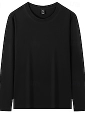  Dames 100% Katoen Pullover Dagelijks Lange mouw Strakke ronde hals Casual Wit Zwart Leger Groen Hemelsblauw Donkergroen Lente, Herfst, Winter, Zomer