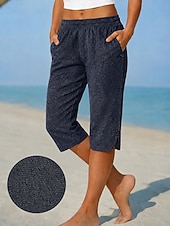  jeans da donna pantaloni capri in denim vacanza capri basic vita alta comodi comodi anelastici vacanza formale abbigliamento quotidiano nero blu navy azzurro cielo estate primavera vestibilità regolare