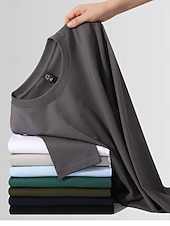  Dames 100% Katoen Pullover Dagelijks Lange mouw Strakke ronde hals Casual Wit Zwart Leger Groen Hemelsblauw Donkergroen Lente, Herfst, Winter, Zomer