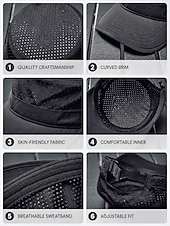 baratos Chapéus Masculinos-Boné militar masculino respirável de secagem rápida, leve, em poliéster perfurado, ajustável, disponível em várias cores, ideal para viagens de verão, caminhadas, pesca, golfe e camping. &amp;uso diário