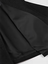  Women's Casual Jacket Comfortable Pocket Buttons Elegant Formal Casual Short Lapel Regular Fit Long Sleeve Outerwear dark brown Black Fall Winter