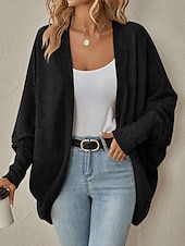  Per donna Giacca Casual Caldo Apertura anteriore Elegante Semplice Casuale Regolare Senza colletto Vestibilità comoda Manica Lunga Capispalla Blu Nero Rosa Autunno Inverno