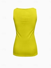  Dames Kant splitsende top Hemdje Tanktop Textuur Kant Lapwerk Vakantie Mouwloos Casual Wit Geel Blozend Roze Hemelsblauw Zomer