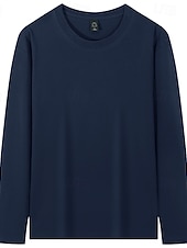 Dames 100% Katoen Pullover Dagelijks Lange mouw Strakke ronde hals Casual Wit Zwart Leger Groen Hemelsblauw Donkergroen Lente, Herfst, Winter, Zomer
