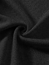  Per donna Cardigan Maglione a maglia Elegante Quotidiano A Coste Girocollo Bottoni Maniche Corte Top lunghi Maglia Lavoro Ferie Nero Fucsia Estate Autunno
