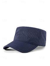 baratos Chapéus Masculinos-Boné militar masculino respirável de secagem rápida, leve, em poliéster perfurado, ajustável, disponível em várias cores, ideal para viagens de verão, caminhadas, pesca, golfe e camping. &amp;uso diário