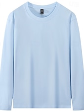  Dames 100% Katoen Pullover Dagelijks Lange mouw Strakke ronde hals Casual Wit Zwart Leger Groen Hemelsblauw Donkergroen Lente, Herfst, Winter, Zomer