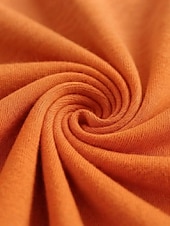  Lässiger Damen-Pullover-Hoodie – weicher 3/4-Kurzarm-Hoodie in Smaragdgrün, Orange und Grau, ideal für Sommer und Herbst
