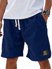 abordables Classique-Homme Shorts Shorts d'été Shorts de plage Short décontracté Cordon de serrage Taille Élastique Simple Couleur Unie Confort Léger Longueur Genou Quotidien Extérieur Vêtements de rue Mode Rétro Vintage