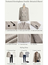  Women's Blazer Suits Comfortable Pocket Classic Lady Formal Casual Regular Notch Lapel Regular Fit Long Sleeve Outerwear Apricot Spring Fall