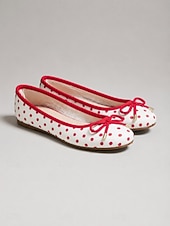 cheap Women's Flats-Women's Red Polka Dot Ballet Flats, Round Toe Bow Slip-On Casual Shoes with Soft Comfort Insole, Cute Retro Style for Office, Travel, Shopping and Daily Wear