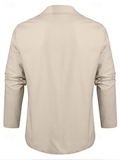 abordables Blazers Clásicos para Hombres-Hombre Chaqueta ligera Chaqueta americana Chaqueta de lino Formal Oficina Otoño Algodón y lino Color sólido Confortable Botonadura Simple Chaqueta de sport Verde Claro Azul Marino Marrón Color Caquí