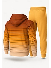 cheap Tracksuits-Men's Hoodie Tracksuit 2 Piece Tracksuit Drawstring Zip Up Geometric Clothing Suit Fall Winter Red Blue Vocation Outdoor Travel Lightweight Fashion Breathable Long Sleeve Sport Activewear Stretchy