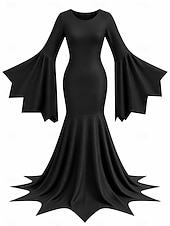  Halloween Mekot Lätäkköjuhlan mekko noita Goottilainen kauhu Punk & goottilainen Lepakkohihat Aikuisten Naisten Halloween Karnevaali Tanssiaiset Juhla Suoritus Helppoja Halloween-asuja Pukeudu
