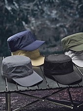baratos Chapéus Masculinos-Boné militar masculino respirável de secagem rápida, leve, em poliéster perfurado, ajustável, disponível em várias cores, ideal para viagens de verão, caminhadas, pesca, golfe e camping. &amp;uso diário