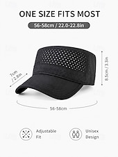 baratos Chapéus Masculinos-Boné militar masculino respirável de secagem rápida, leve, em poliéster perfurado, ajustável, disponível em várias cores, ideal para viagens de verão, caminhadas, pesca, golfe e camping. &amp;uso diário