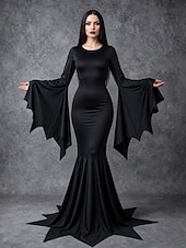  Halloween Mekot Lätäkköjuhlan mekko noita Goottilainen kauhu Punk & goottilainen Lepakkohihat Aikuisten Naisten Halloween Karnevaali Tanssiaiset Juhla Suoritus Helppoja Halloween-asuja Pukeudu