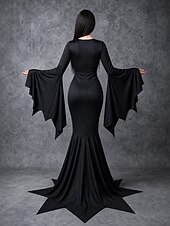  Halloween Mekot Lätäkköjuhlan mekko noita Goottilainen kauhu Punk & goottilainen Lepakkohihat Aikuisten Naisten Halloween Karnevaali Tanssiaiset Juhla Suoritus Helppoja Halloween-asuja Pukeudu
