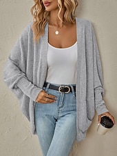  Per donna Giacca Casual Caldo Apertura anteriore Elegante Semplice Casuale Regolare Senza colletto Vestibilità comoda Manica Lunga Capispalla Blu Nero Rosa Autunno Inverno